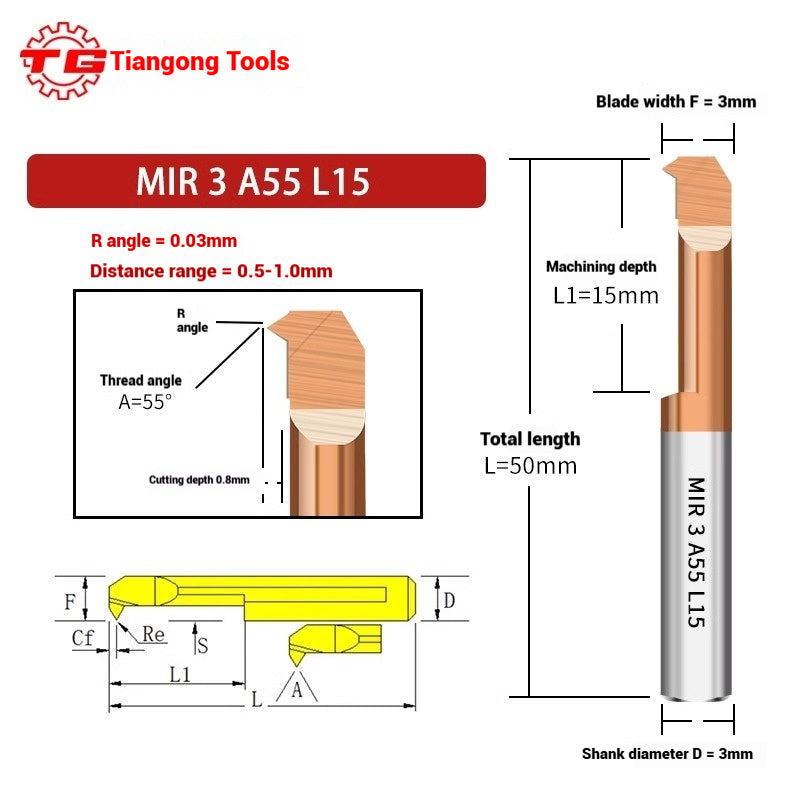 1121-MIR Small Bore Boring Tools Carbide MIL Coated Milling Cutter CNC Machining Center Stainless Steel End Mills Shandong Denso Pricision Tools Co.,Ltd.
